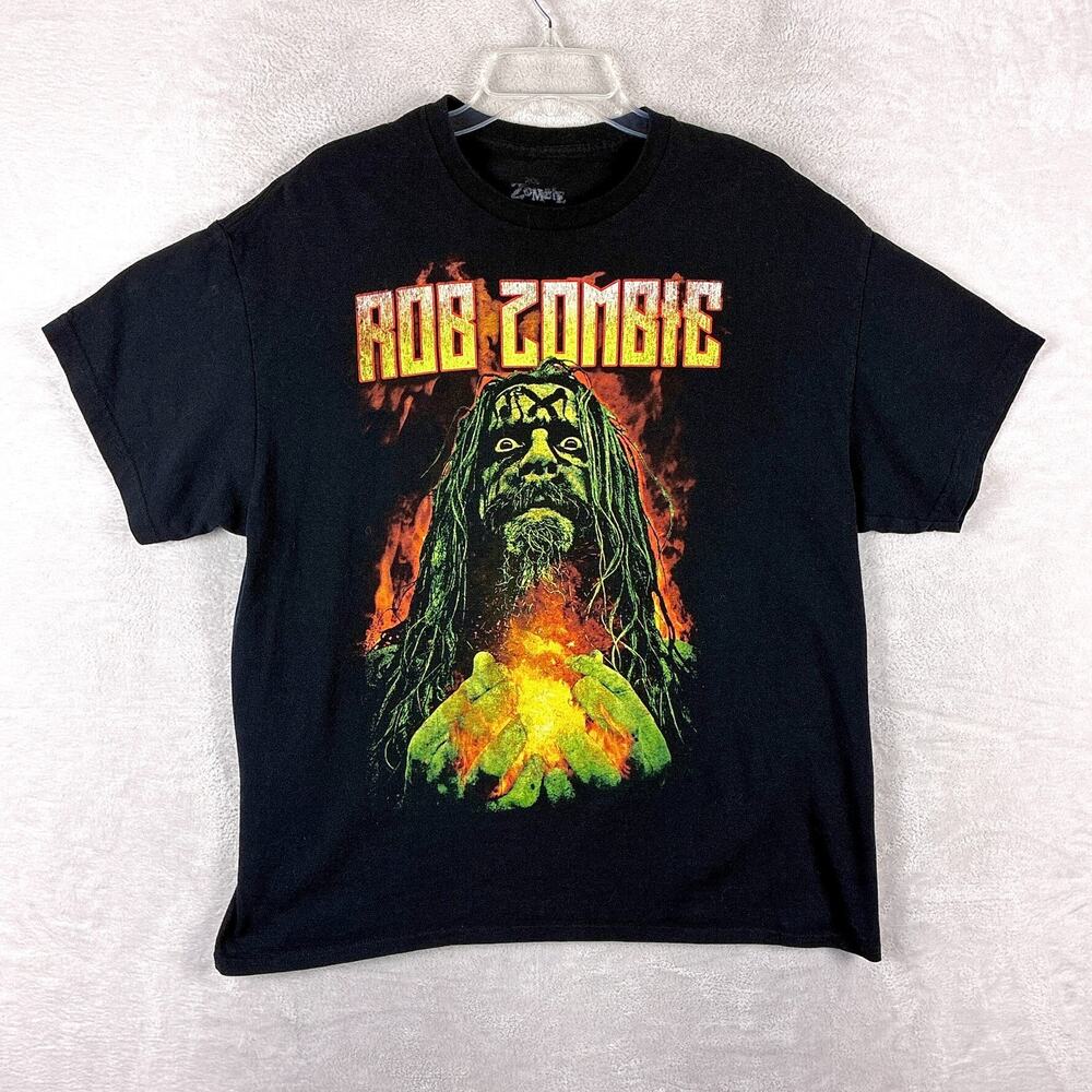 Rob Zombie Tshirt Mens XL Black Rock Heavy Metal Band Tee Goth Horror Manson